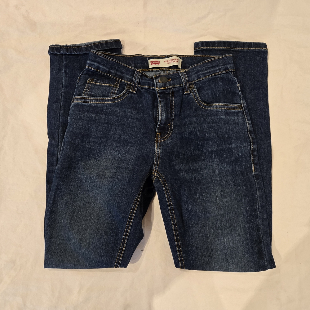 Levi’s Girls 511 Slim Performance Jeans – Size 12 – Dark Blue